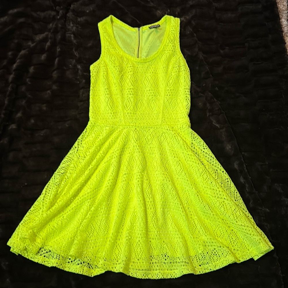 Express Yellow Lace Dress